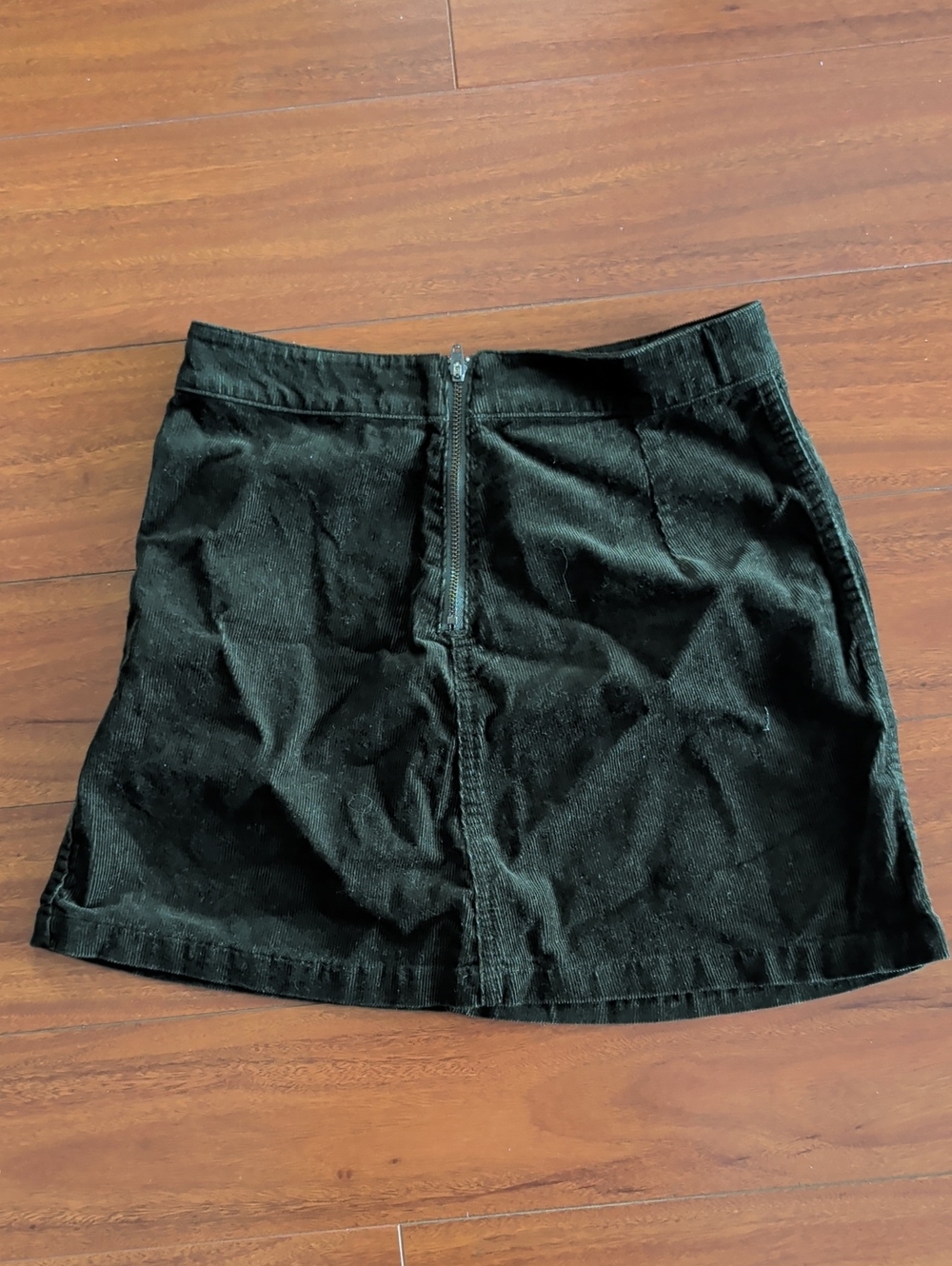 Wilfred Green Corduroy Front-zip Mini Skirt